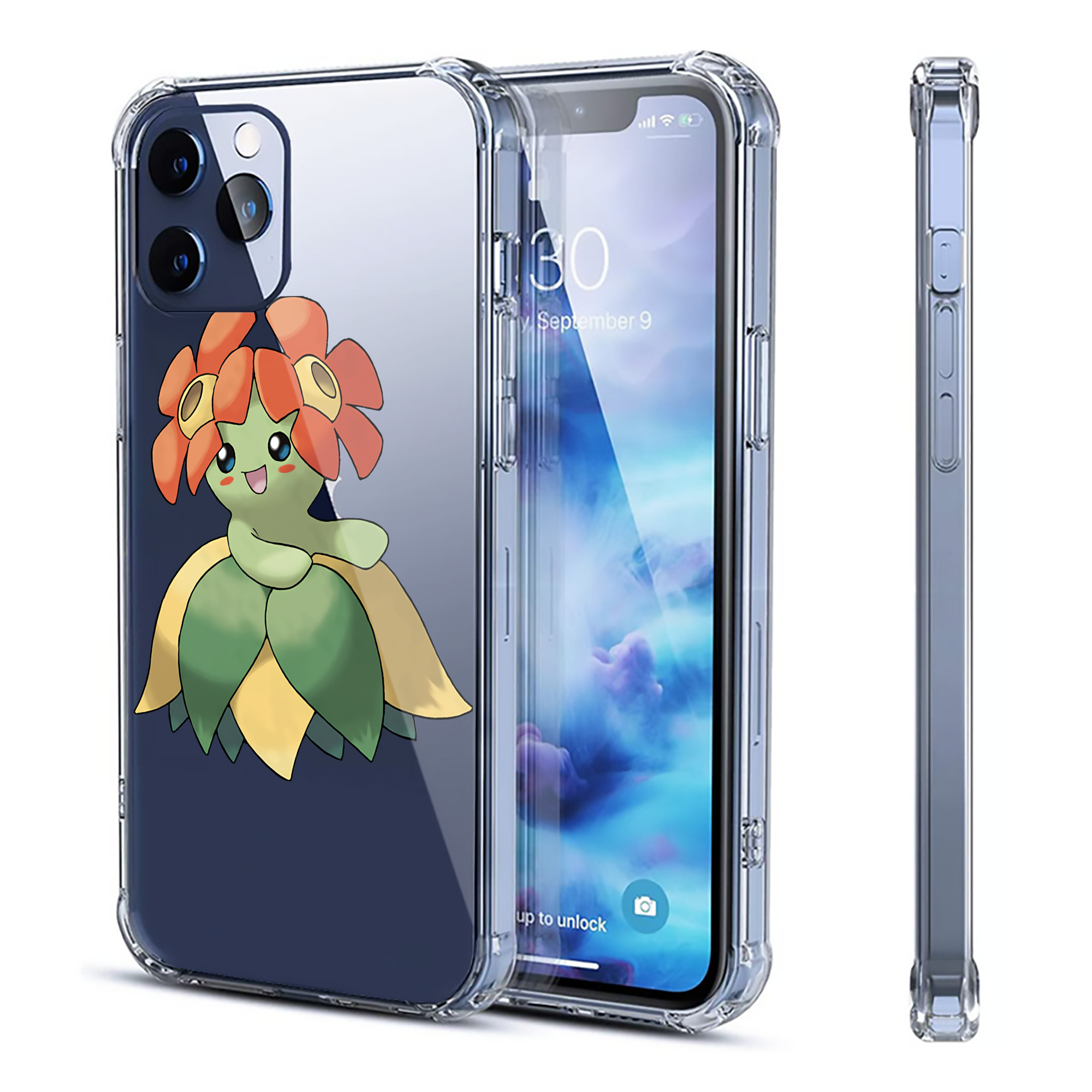 （画像用） ポケットモンスター Pokémon 【iPhone 12シリーズ対応】透明スマホケース（クリアソフトケース）